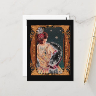 Carte Postale Dame Art déco des années 1920