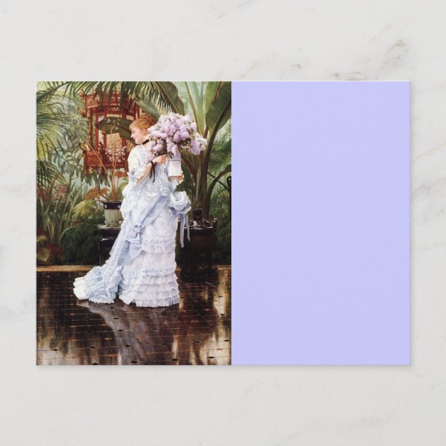 Carte Postale Dame avec Lilacs (Devant)