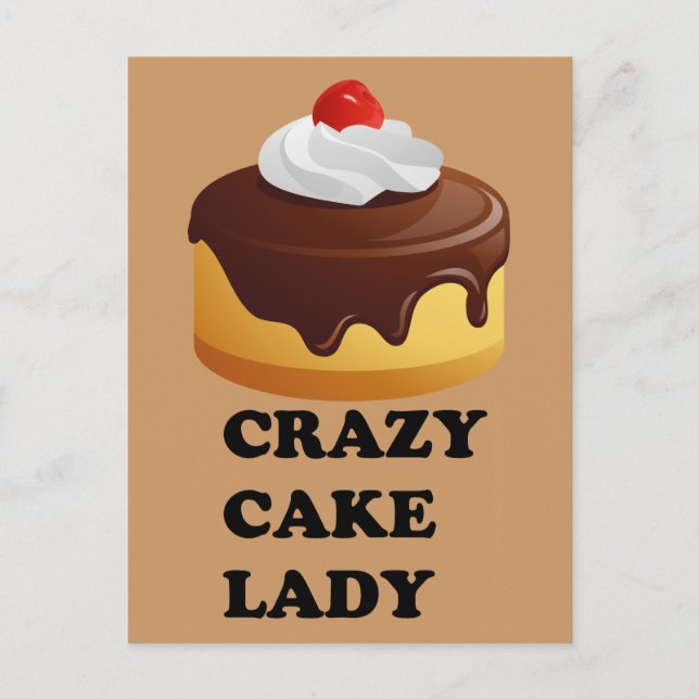 Carte Postale Dame Crazy Cake (Devant)