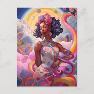Carte Postale Dame Dans Le Monde Surréaliste L'Art Africain Amér