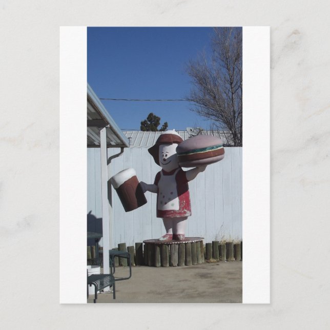 Carte Postale Dame de Hamburger Vintage (Devant)