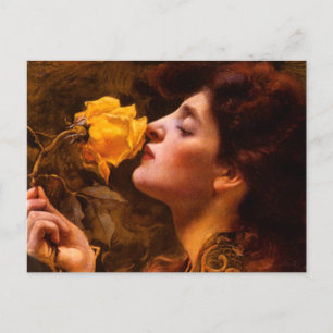Carte Postale Dame des Roses par Franz Dvorak