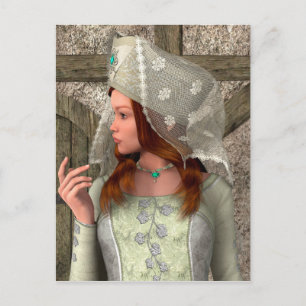 Carte Postale Dame médiévale