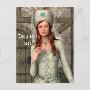 Carte Postale Dame médiévale