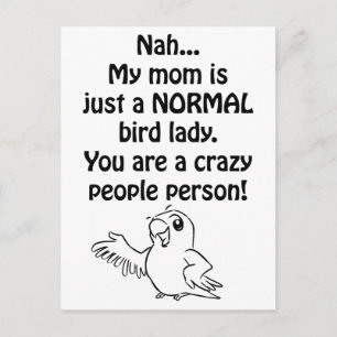 Carte Postale Dame normale des oiseaux