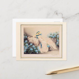 Carte Postale Dame rose, 1933 par Louis Icart