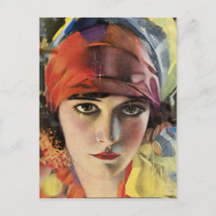 Carte Postale Dame Tzigane Rouge
