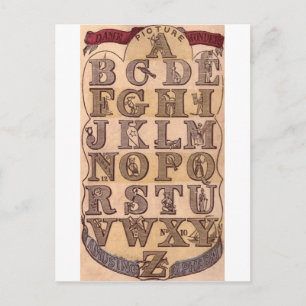 Carte Postale Dame Wonder's Amuse Alphabet