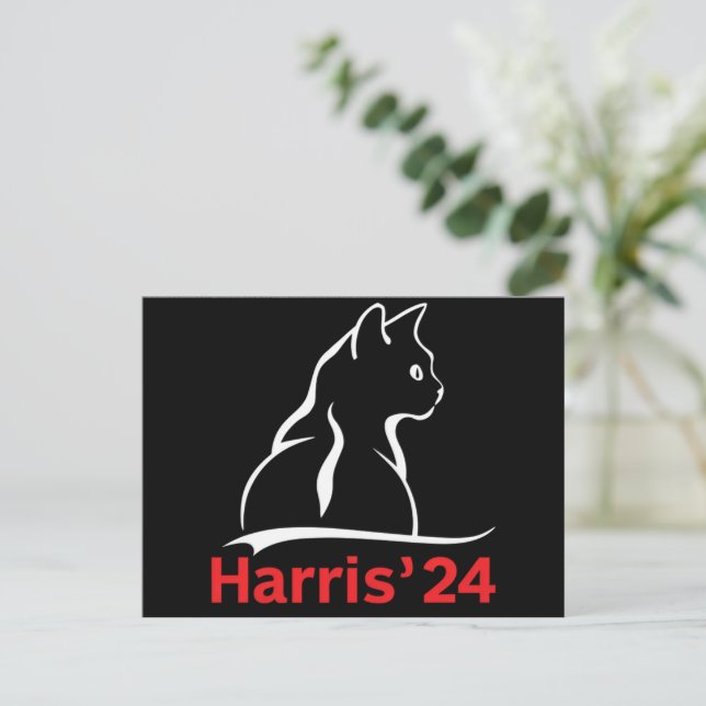 Carte Postale Dames de chat pour Kamala Cat 2024 Président Kamal (Debout devant)