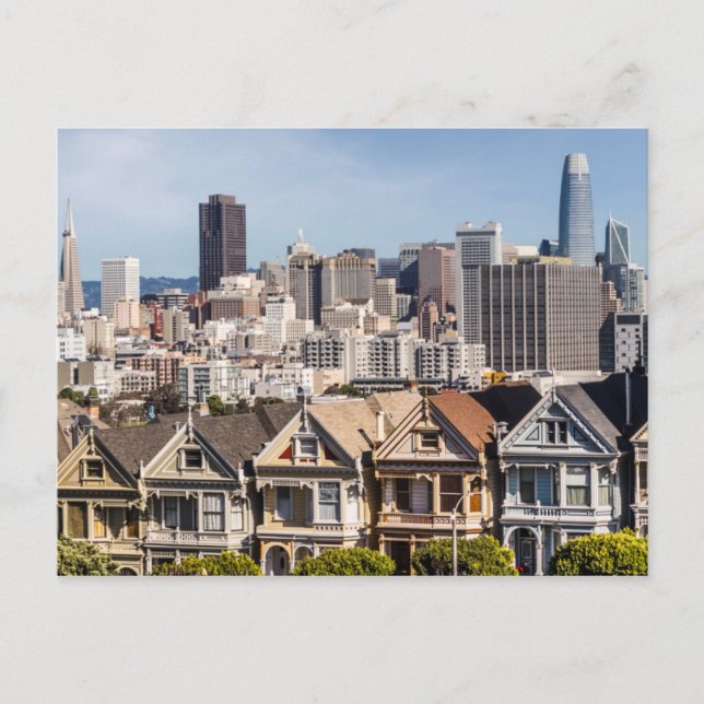 Carte Postale Dames peintes maisons victoriennes à San Francisco (Devant)