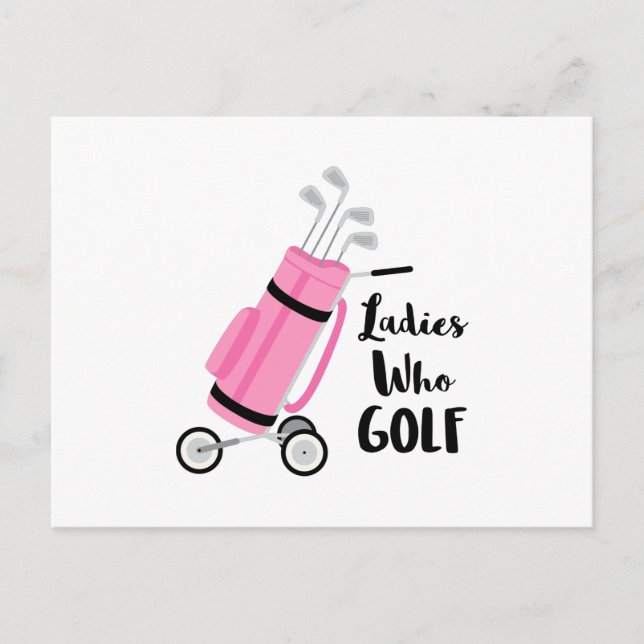 Carte Postale Dames Qui Golf (Devant)