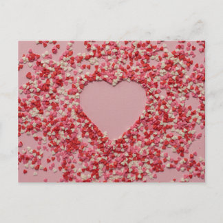 Carte postale d'amour du coeur romantique pour lui