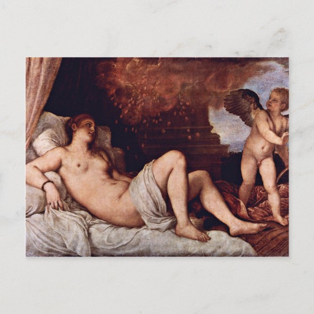 Carte Postale Danae. Par Tizian (Meilleure Qualité) (Devant)