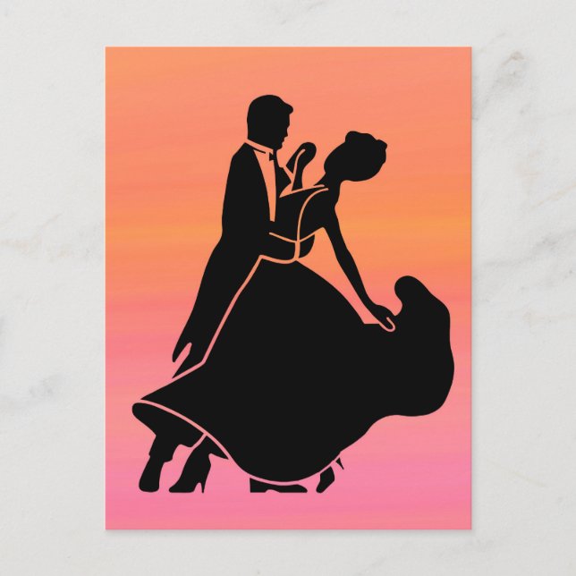 Carte Postale danceurs de soleil couchant tropical (Devant)