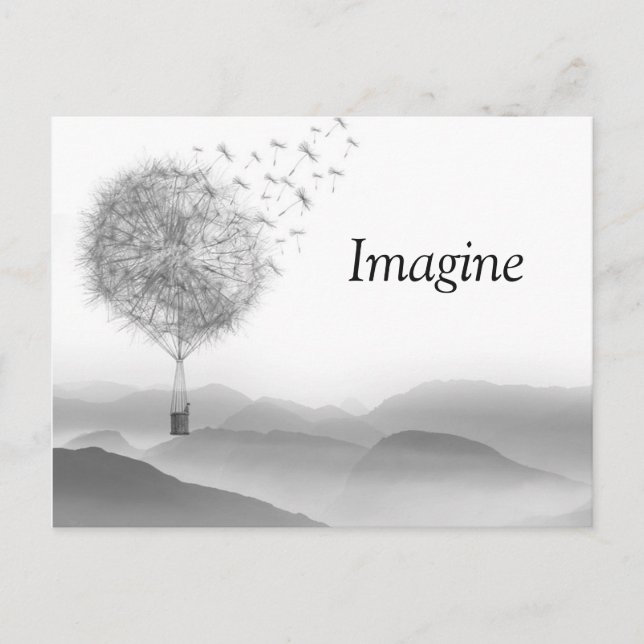 Carte Postale Dandelion magique Personnalisé Hot Air Balloon Ima (Devant)