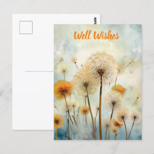 Carte Postale Dandelles aquarelles