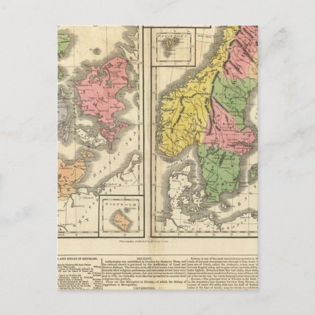 Carte Postale Danemark, Suède et Norvège (Devant)