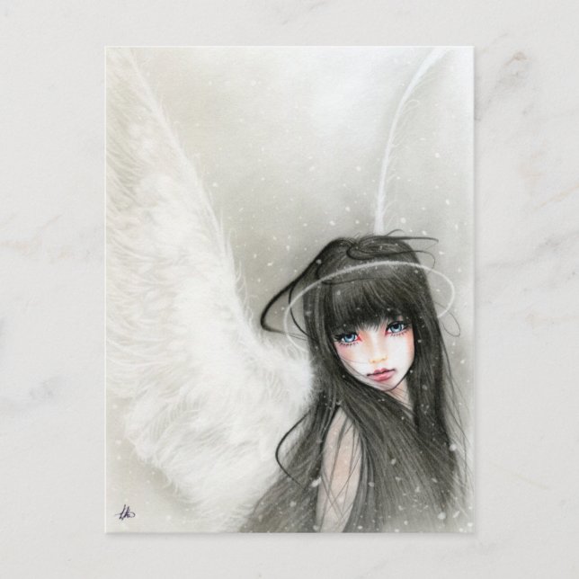 Carte postale d'ange de neige (Devant)