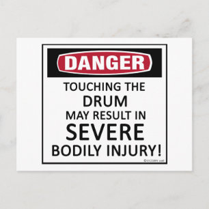 Carte Postale Danger Drum