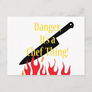 Carte Postale Danger, un chef