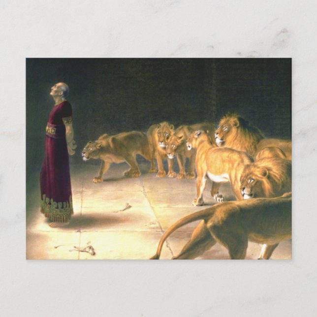 Carte Postale Daniel Answer To King In Lions Den Briton Riviere (Devant)
