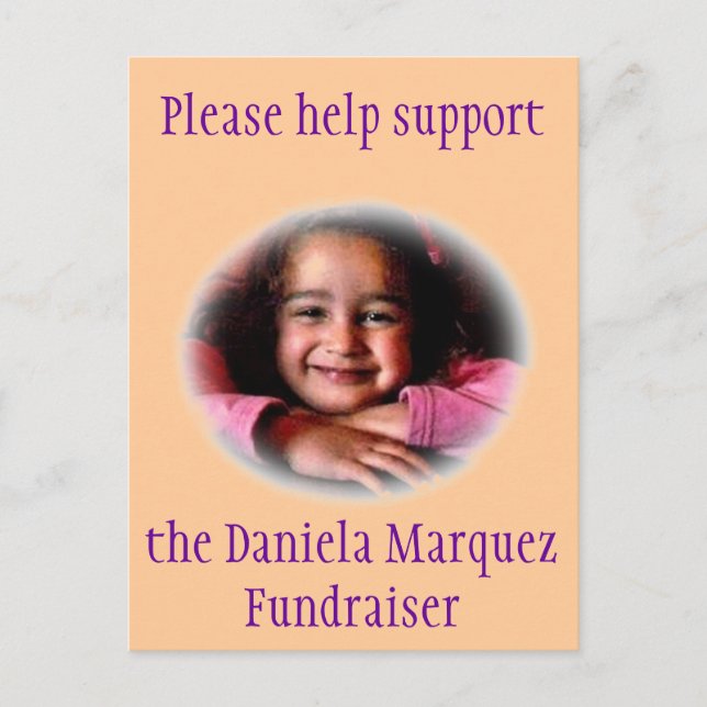 Carte Postale Daniela Fundraiser (Devant)