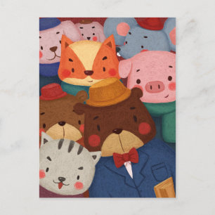Carte postale d'animaux mignons