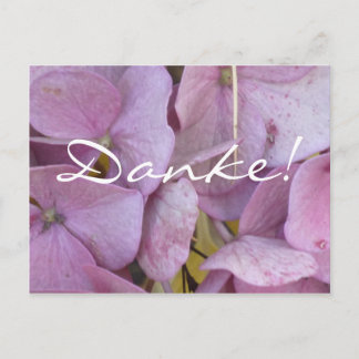 Carte Postale Danke ! (Hortensia (rose)) - Postkarte