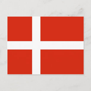 Carte Postale Dannebrog; le drapeau officiel du Danemark