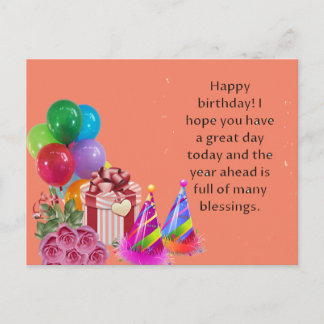 Carte postale d'anniversaire