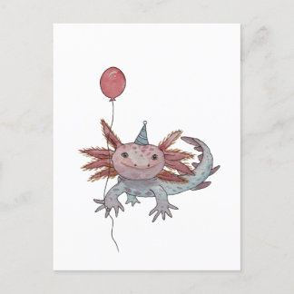 carte postale d'anniversaire de axolotl