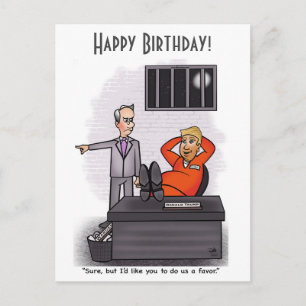 Carte postale d'anniversaire de Donald Trump
