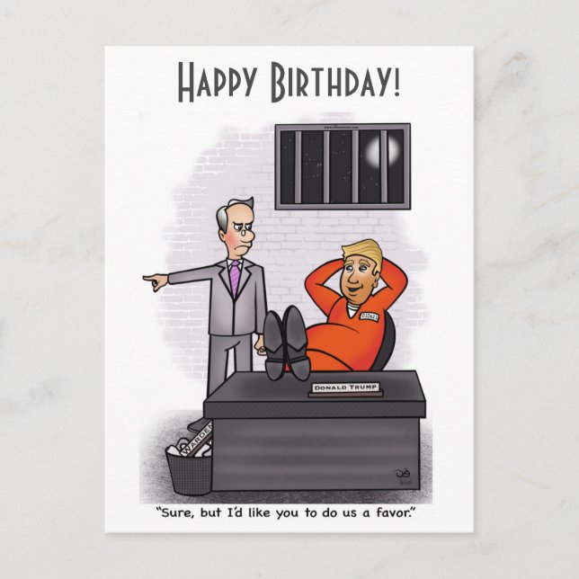 Carte postale d'anniversaire de Donald Trump (Devant)