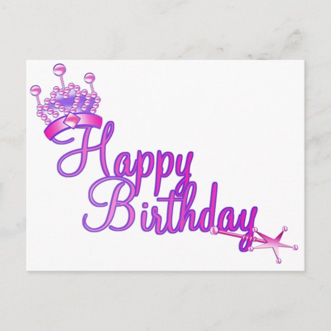 Carte postale d'anniversaire de la Princesse Couro (Devant)