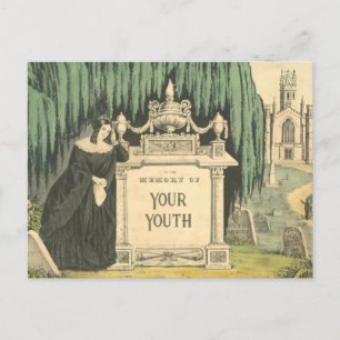 Carte postale d'anniversaire drôle "En mémoire de