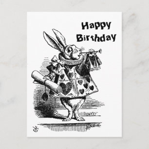 Carte postale d'anniversaire du White Rabbit CC024