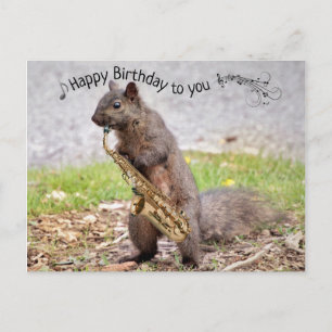 Carte postale d'anniversaire 'Jouez-moi du jazz'