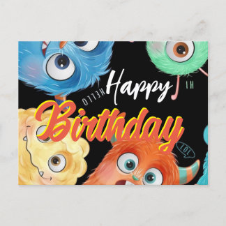 carte postale d'anniversaire monsters inc