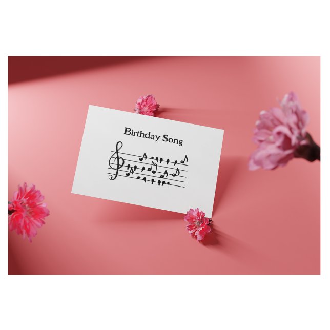 Carte postale d'anniversaire Musique du chant d'oi (Créateur téléchargé)