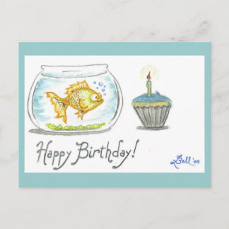 Carte postale "d'anniversaire pétillant"