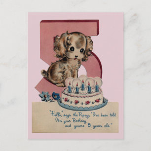 Carte postale d'anniversaire vintage