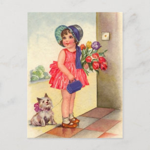 Carte postale d'anniversaire vintage