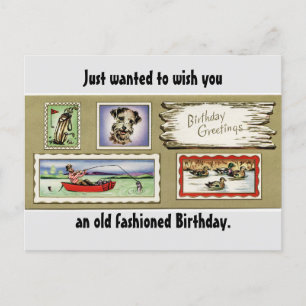 Carte postale d'anniversaire vintage