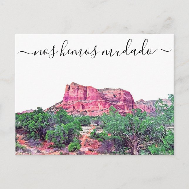 Carte postale d'annonce de déménagement à Sedona (Devant)
