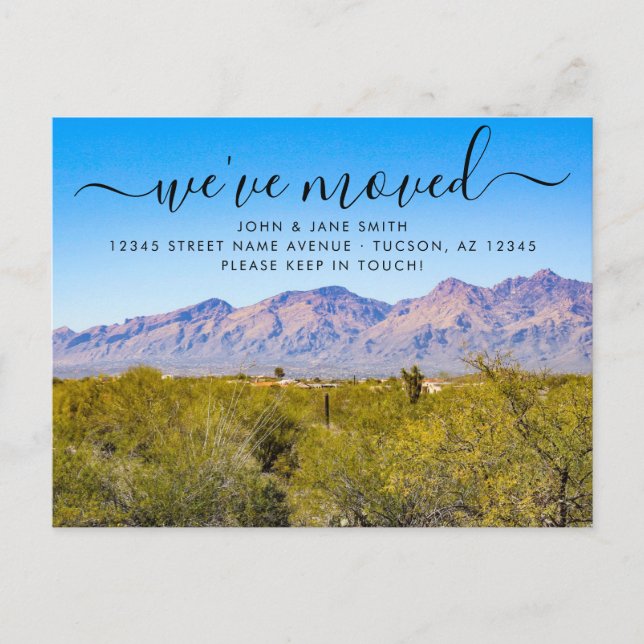 Carte postale d'annonce de déménagement à Tucson A (Devant)