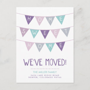 Carte postale d'annonce de déménagement Home Sweet