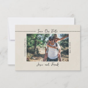 Carte postale d'annonce de mariage minimaliste rus