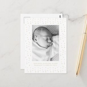 Carte postale d'annonce de naissance Bébé Confetti