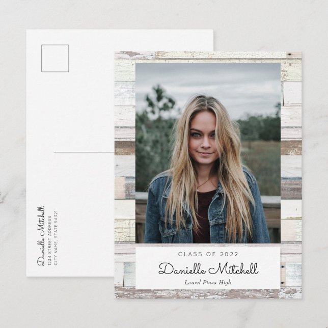 Carte postale d'annonce de photo de remise de dipl (Devant / Derrière)
