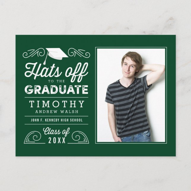Carte postale d'annonce de remise de diplômes Chap (Devant)